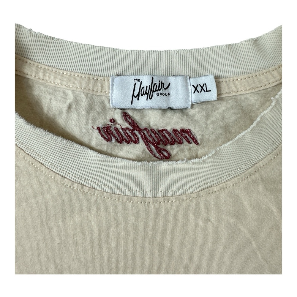 Anthropologie Rooting For U Collegiate T Shirt Distressed NWOT Women Size XXL - Picture 7 of 9